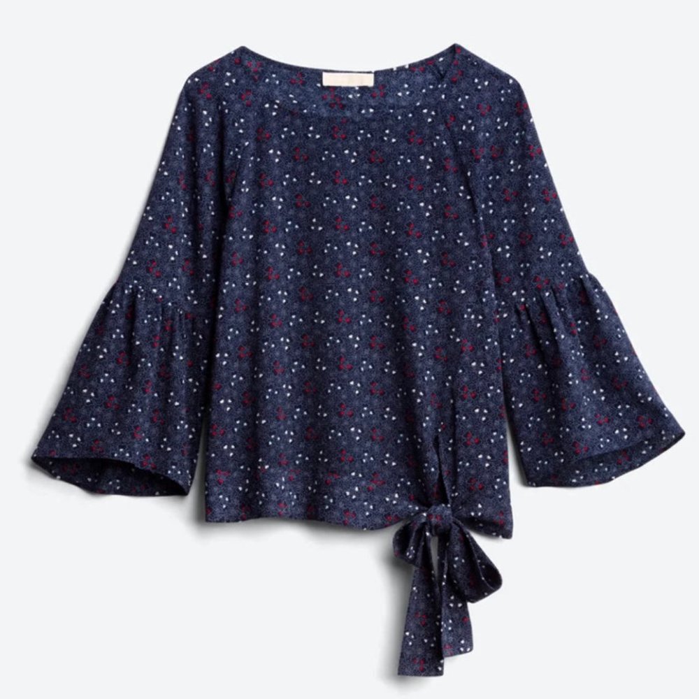 MICHAEL MICHAEL KORS Sweetheart Tie Blouse